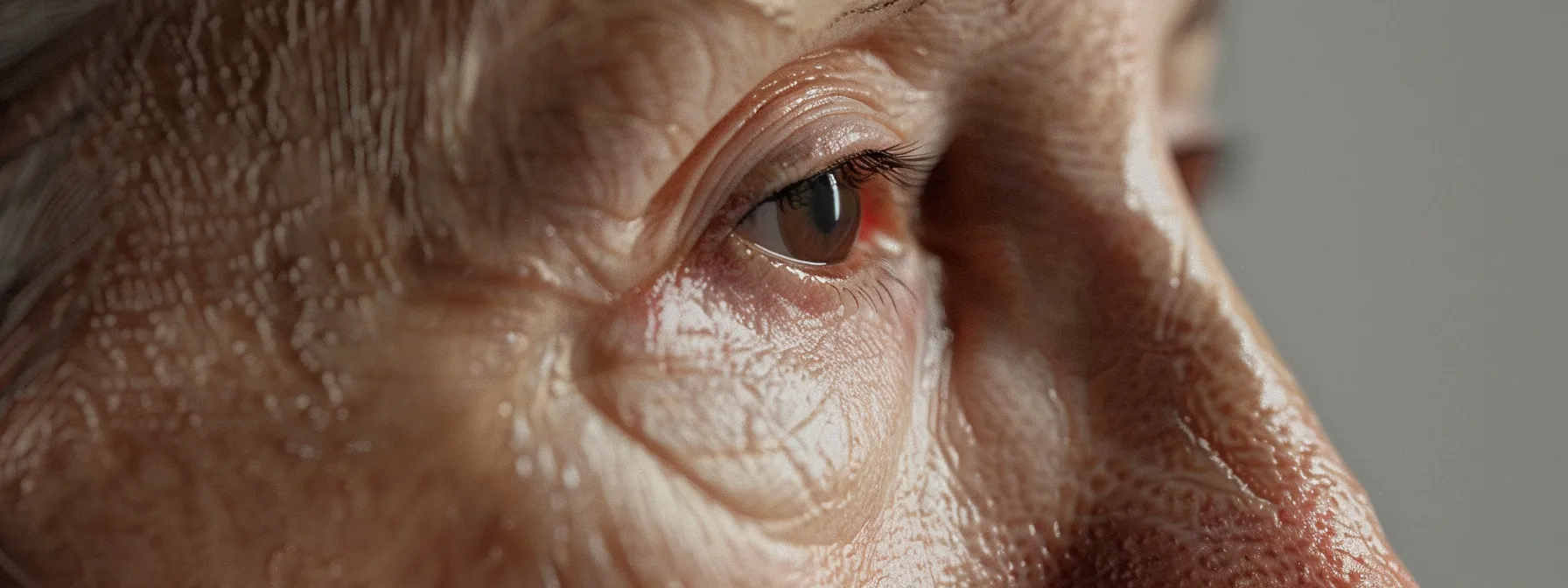 a close-up photo of a smooth, scar-free face as a result of stem cell therapy.