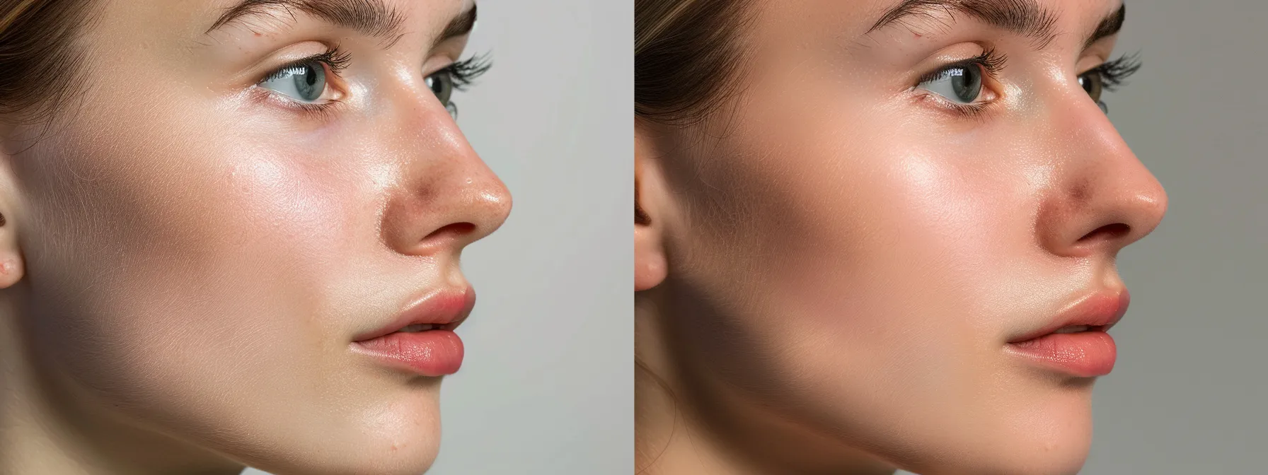 a woman's radiant, glowing skin after a microneedling treatment, showcasing a transformation in texture and tone.