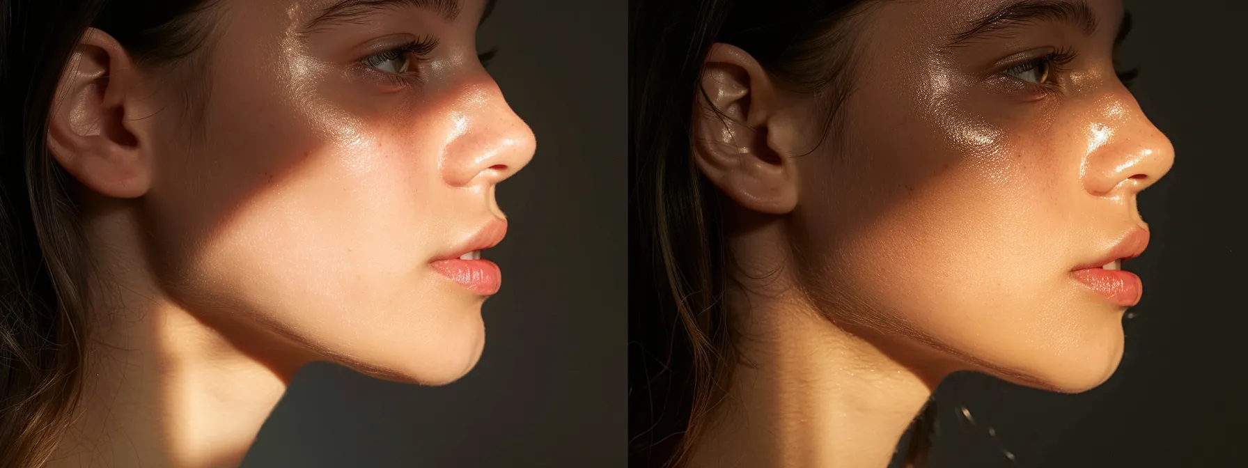 a woman's smooth, radiant face glowing with youth after undergoing ultherapy skin tightening treatment.